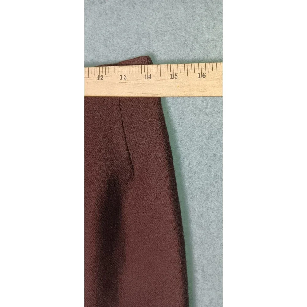 VTG JG Hook 100% Wool Pencil Skirt 8P Chocolate Brown Old Money Preppy Academia
